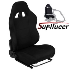 Used Racing Black Cloth Seat With Adjustable Slide Fit Most Racing Wheel Stand