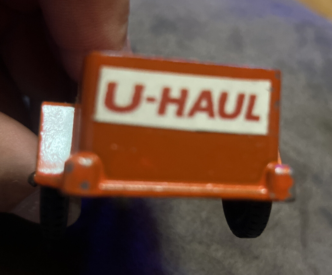 Vintage 60s TootsieToy UHAUL Trailer Orange Diecast Trailer with