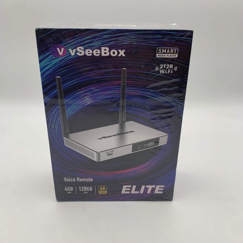 vSeeBox Elite 6K HDR WiFi6 Android Smart Media Player Voice Remote