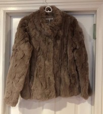 Heartloom Solid Pink Rabbit Fur Jacket Size L
