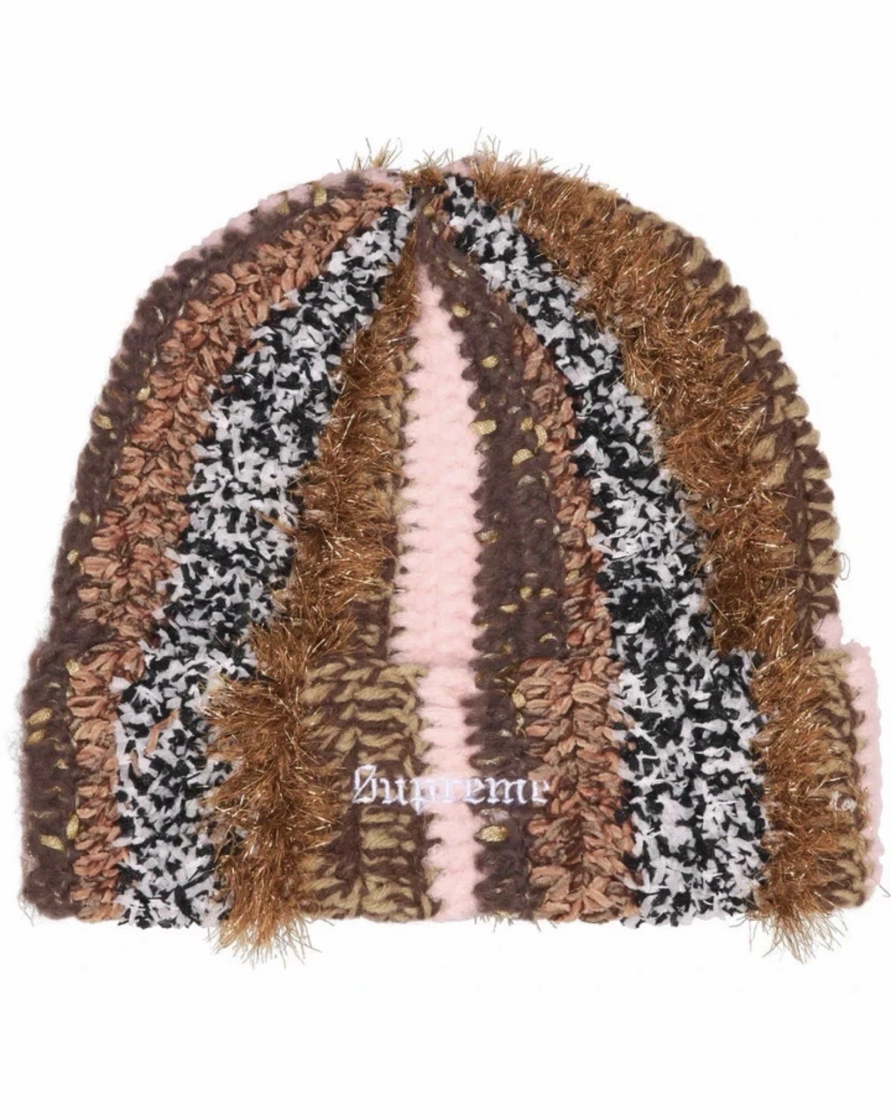 Supreme Tinsel Stripe Beanie Brown
Opens in a new window or tab