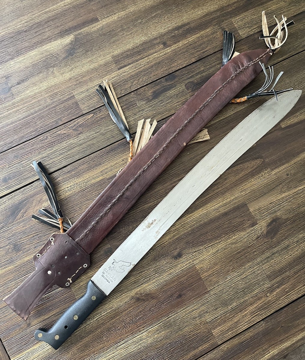 antique tobacco machete Caribbean Islands Tobacco/Sugarcane  Kombat Instruments Limited Vintage Colombia Machete Knife Incolma