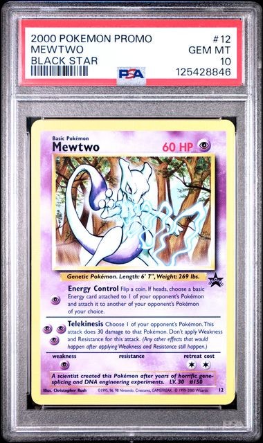 PSA 10 Mewtwo Black Star Promo #12 JR Rally Pokémon 2000