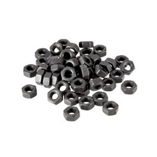 50pcs Hex Nuts M6 x 1mm Metric Coarse Thread Hexagon Nut Carbon Steel