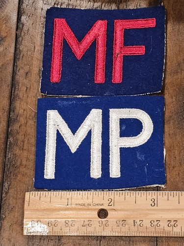 WWI 1920s US Army MP & MF Patch King Lot x2 L@@K!!!