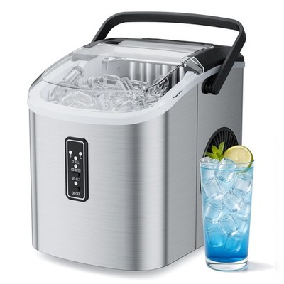 Snowyermine Ice Maker Countertop 9 Cubes Ready in 6 Mins 26lbs/24H Self-Cleaning