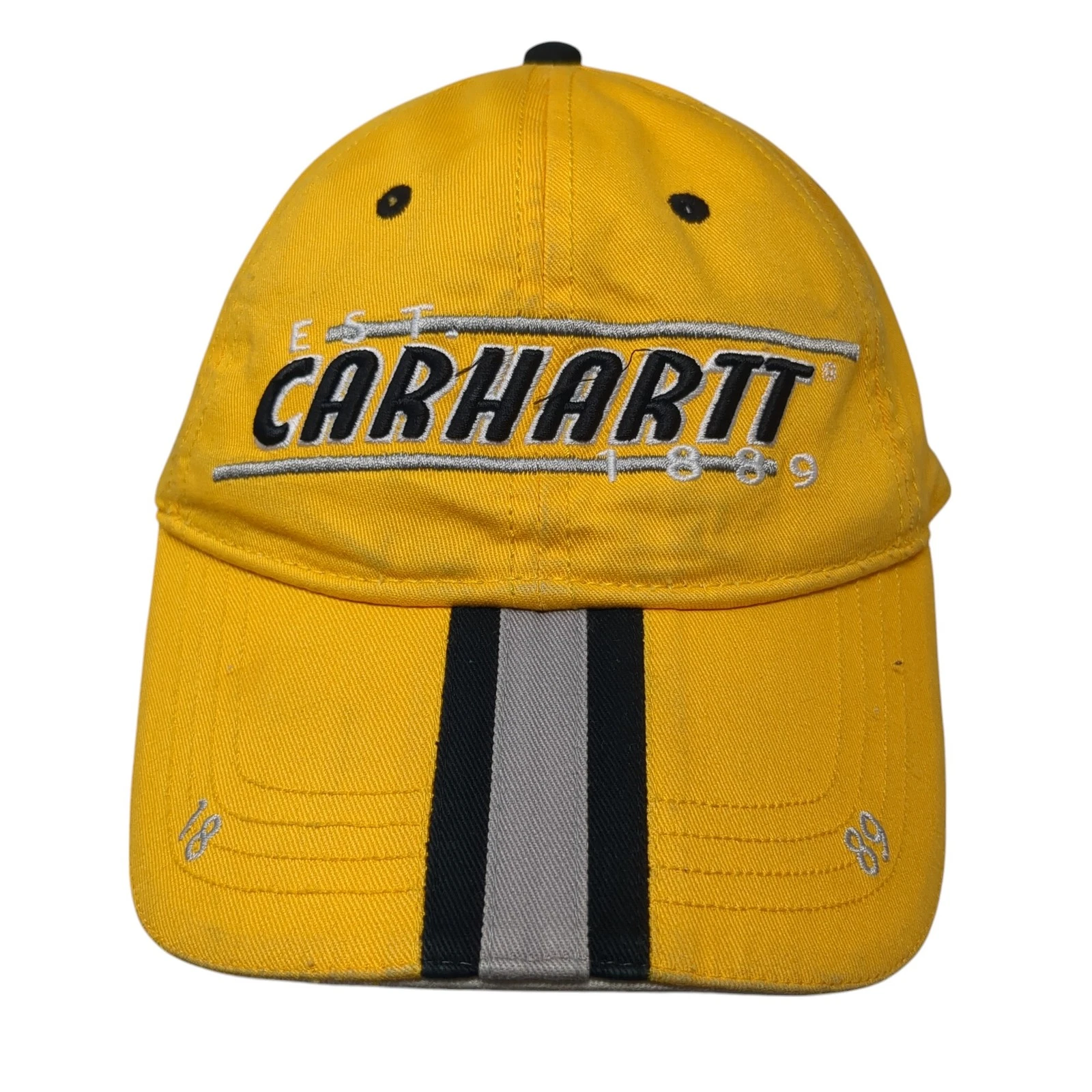 Carhartt Est. 1889 Baseball Cap Yellow One Size Adjustable Embroidered 6 Panel