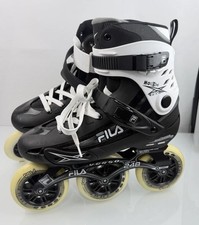 FILA Houdini Pro 110MM Inline Fitness Skates Black White 3-Wheel Used 10 Men's
