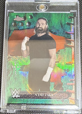 Topps 2025 Chrome WWE X Cactus Jack Sami Zayn #72 Green Refractor Serial /99
