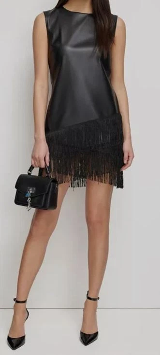 dkny leather dress kpodi on LTK