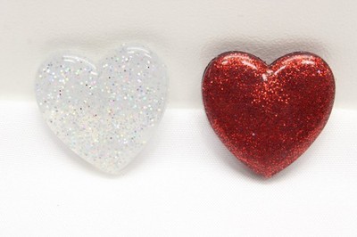 *NEW* 2X WILSON ''CLEAR & RED SPARKLING HEART'' TENNIS VIBRATION DAMPENERS