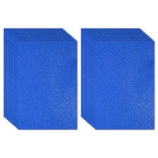 20 Sheets 2mm Glitter Foam Sheet 16x12" Dark Blue EVA Paper with Back Adhesive