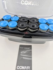 Conair Heatwave Ceramic 1 1/2"  1 3/4" Hot Rollers 12 Clips  Box TESTED WORKS