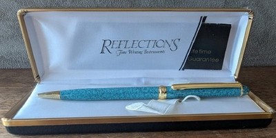 Reflections Fine Writing Instruments Teal Green Ball Point Pen In Box Needs Ink