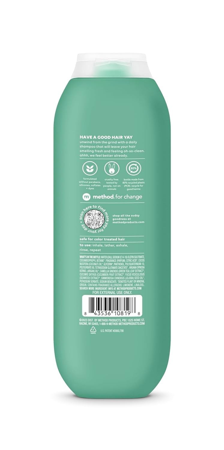 NEW Method Daily Zen Shampoo & Conditioner Cucumber, Seaweed, Green Tea