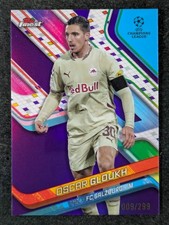 2024-25 Topps Finest UEFA OSCAR GLOUKH 9/299 Purple Refractor SP FC Salzburg #13
