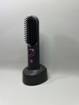 Akku Haar Locken Glätteisen Bürste Kamm Reisefertig Einfache Anwendung Überall