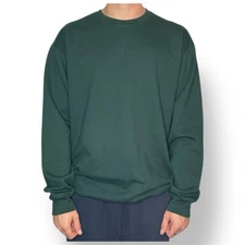 Port And Company Dark Green Essential Fleece Crewneck Sweatshirt Men’s Size XXLT