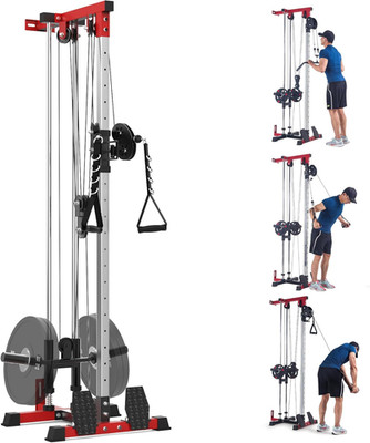 Space-Saving Wall-Mounted LAT Pulldown & Cable Machine - 400 Lbs Capacity