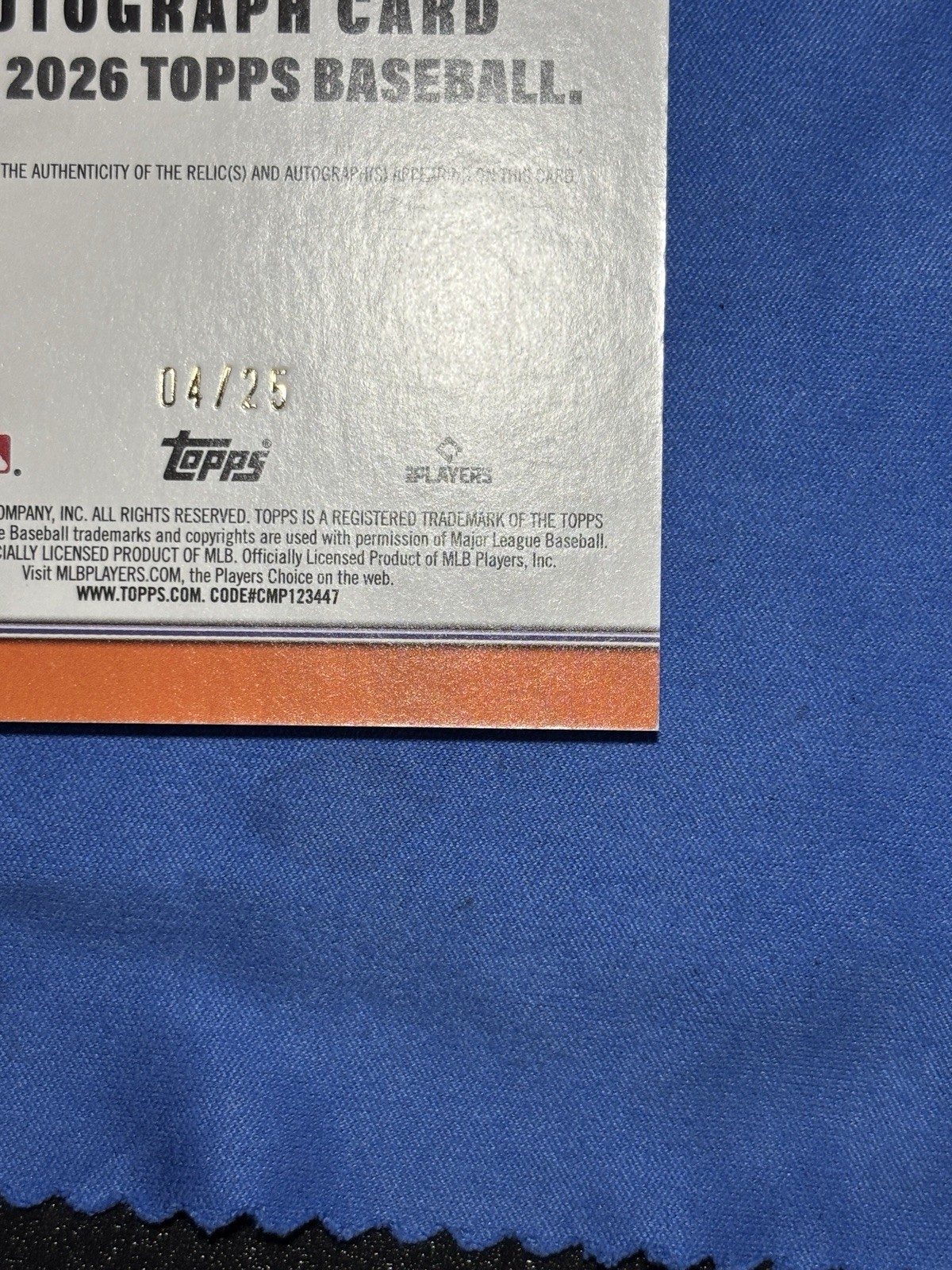 Pete Alonso Patch Auto /25 Orange 2026 Topps Major League Material #MLMA-PA view 9