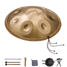 Uimoso 22"  Handpan Drum, 9 Notes, 432Hz D Minor Steel Tongue Drum with Mallets