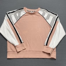 PINK Victoria's Secret Sweatshirt Womens Small Pink Colorblock Pullover