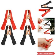 4PCS 100A Insulated Alligator Clips Red Black Copper Heavy Duty Car Battery