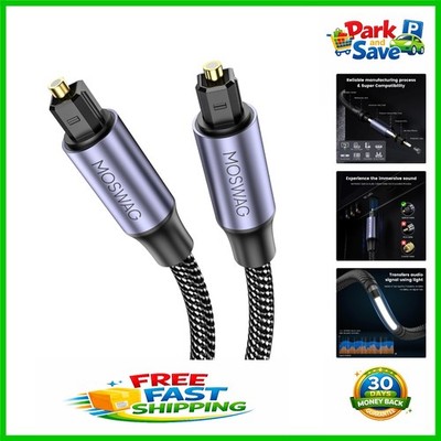 6.6FT Toslink Digital Optical Cable for TV & Game Consoles with Zero Distortion