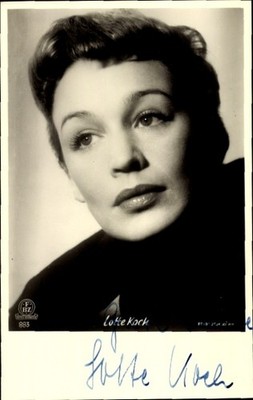 Ak Schauspielerin Lotte Koch, Portrait, FBZ Verlag, Autogramm - 10885030