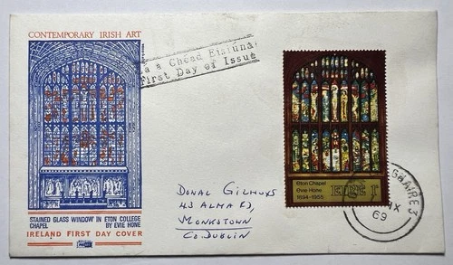 Ireland 1969 ETON Chapel Contemporary Irish Art FDC Stamps & Envelope EIRE