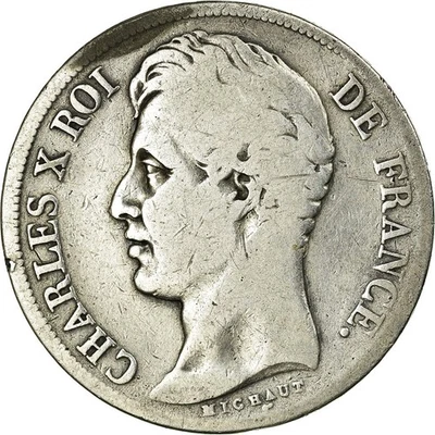 Monnaie, France, Charles X, 2 Francs, 1829, Strasbourg, B+, Argent, KM:725.3 - Photo 1/2