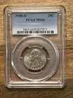 1958 - D Silver Washington Quarter  25C PCGS MS 66 Beautifully Toned