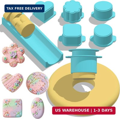 5 PCS Cake Pop Mold Set with 7.87-inch Tray, Heart Square Cloud Oval Round 3D Pr