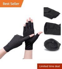 UV-Sun-Protection Gloves Driving-Gloves Sunblock-Fingerless Non Slip Summer O...