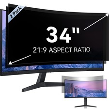 2-Pack 34 Inch Computer Privacy Screen for 21:9 Aspect Ratio Widescreen Monito