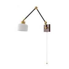 Schwenkarm Wandlampe Vintage Design verstellbar Nachttischlampe drehbar