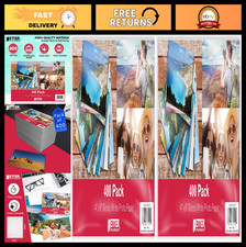 Premium Glossy Photo Paper 4x6 Inch, 400 Sheets, 200gsm, 2 Pack - High Quality P