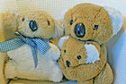 2 x Vintage Soft Toy Koala Bears inc Chiltern Old Plush Mother & Baby