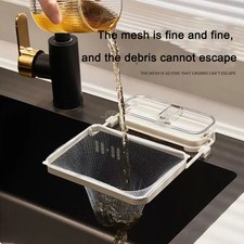 Kitchen Sink Filter Rack With 50pcs Net Filter Bag Foldable Multi-Purpose Draina