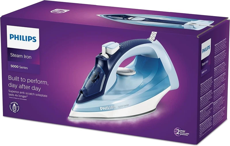 Ferro da Stiro a Vapore PHILIPS Piastra Stiratura Facile Antiaderente 2400 Watt, fotografia 10 di 10