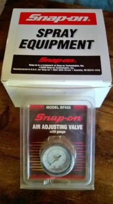 Snap On Tools Air Paint Spray Gun BF515 HVLP Black Gravity Feed w/ Air gauge
