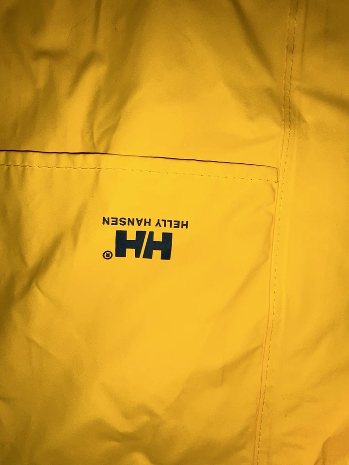 Helly Hansen Men’s L Rain Coat Fisherman Waterproof Sailing Jacket Yellow Parka - Image 3 of 4