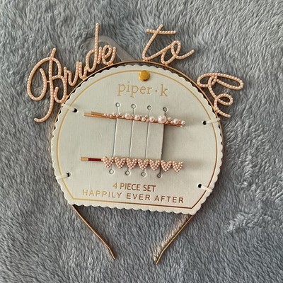 Piper K Bridal headpiece June Bride to be  gift Wedding Happily Ever After 