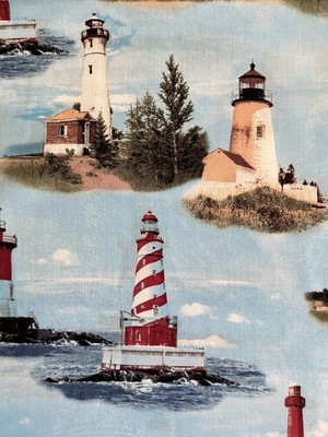 Windham Fabrics Sandy Shores Whistler Studios Lighthouse BY THE HALF YARD - VTG