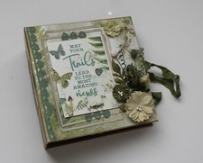 Handmade Green Floral Scrapbook Album