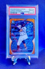 2023 BOWMAN CHROME SSP ORANGE JUNIOR CAMINERO #/25 BCP-162 PROSPECTS RC PSA 10📈