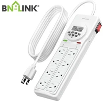 BN-LINK 8 Outlet Surge Protector with 7-Day Digital Timer Overload Protection