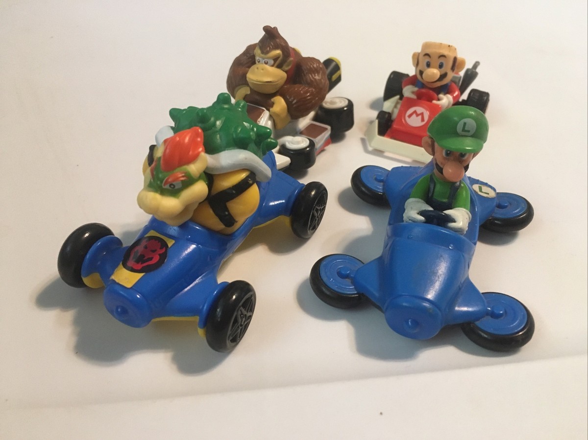 MARIO KART NINTENDO McDonalds HAPPY MEAL TOYS LOT Bowser Luigi