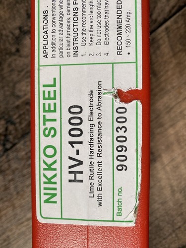 Nikko steel HV-1000 4.0 x 400mm electrodes 5kg