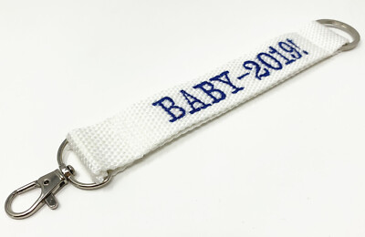 Personalized Custom Heavy Webbing Key Fob Keychain with Key ring and clasp